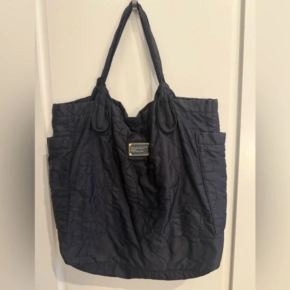 Marc Jacobs Large Navy Quilted Tote Bag - Picture 1 of 5